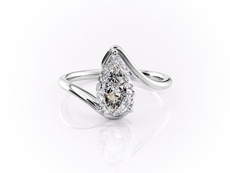 The Skyler Set With A 1 Carat Pear Lab Diamond Hot on Sale