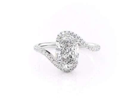 The Pave Skyler Set With A 1.5 Carat Oval Moissanite Discount