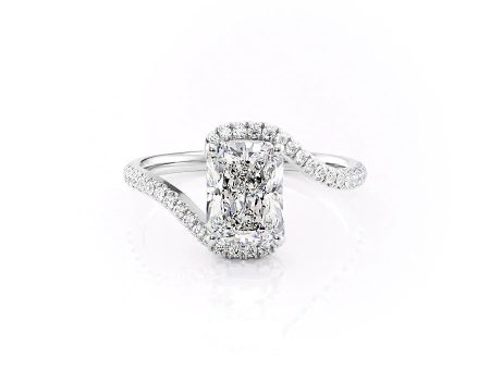 The Pave Skyler Set With A 2 Carat Radiant Moissanite Online Hot Sale