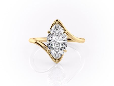 The Skyler Set With A 2.5 Carat Marquise Lab Diamond Sale