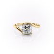 The Skyler Set With A 4 Carat Princess Moissanite on Sale