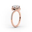 The Pave Skyler Set With A 1 Carat Cushion Moissanite For Sale