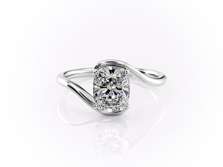 The Skyler Set With A 4 Carat Elongated Cushion Moissanite Online Hot Sale