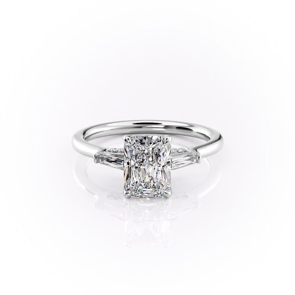 The Baguettes Megan Set With A 4.5 Carat Radiant Moissanite Cheap