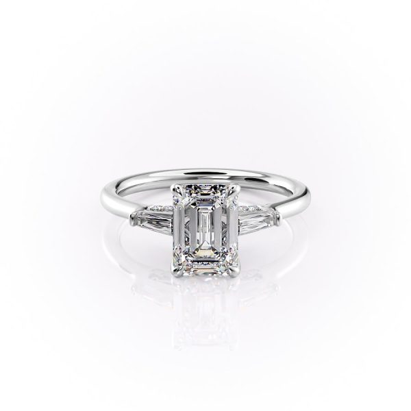 The Baguettes Megan Set With A 1 Carat Emerald Moissanite Cheap