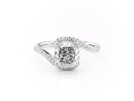 The Pave Skyler Set With A 4 Carat Cushion Moissanite Online now