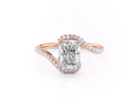 The Pave Skyler Set With A 1.5 Carat Radiant Moissanite Online Hot Sale