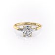 The Baguettes Megan Set With A 2 Carat Elongated Cushion Moissanite Online