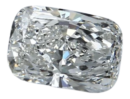 1.55 Carat F VS1 Elongated Cushion Lab Diamond For Sale