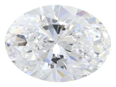 2.57 Carat D VVS1 Oval Lab Diamond on Sale