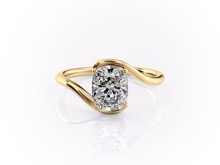 The Skyler Set With A 1 Carat Elongated Cushion Moissanite Supply