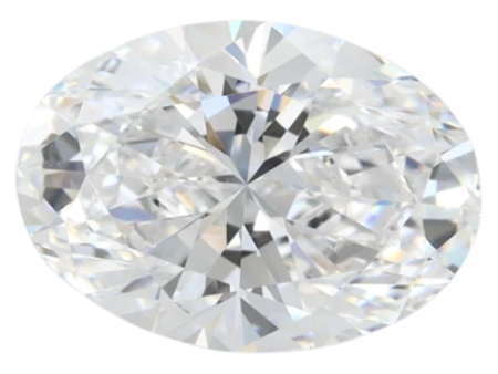 2.55 Carat D VVS1 Oval Lab Diamond Discount