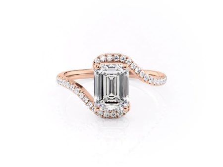 The Pave Skyler Set With A 4 Carat Emerald Moissanite Cheap