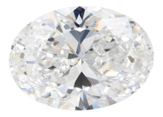 2.44 Carat D VVS2 Oval Lab Diamond Hot on Sale