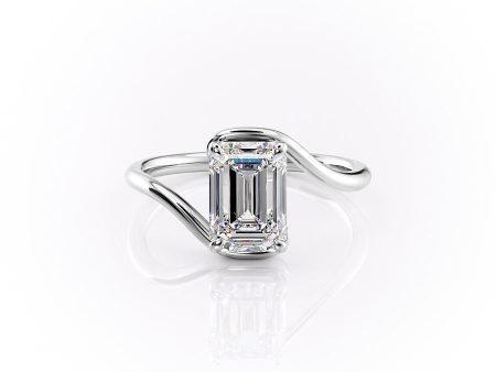 The Skyler Set With A 4.5 Carat Emerald Moissanite Hot on Sale