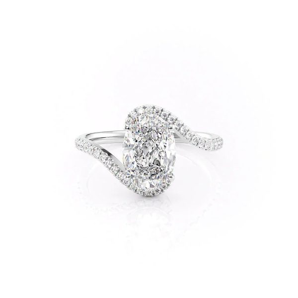 The Pave Skyler Set With A 4 Carat Oval Moissanite Online