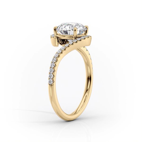 The Pave Skyler Set With A 4 Carat Pear Moissanite Online now