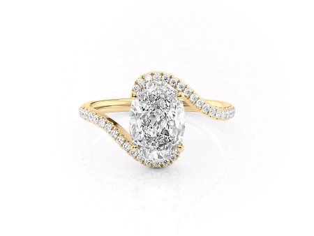 The Pave Skyler Set With A 4.5 Carat Oval Moissanite Online Sale