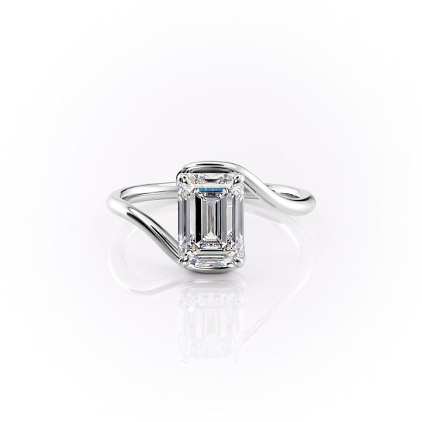 The Skyler Set With A 3 Carat Emerald Moissanite Hot on Sale