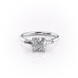 The Baguettes Megan Set With A 1 Carat Cushion Moissanite Supply