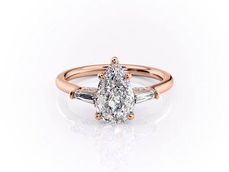 The Baguettes Megan Set With A 1 Carat Pear Moissanite Discount