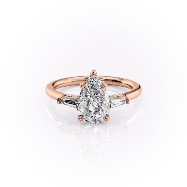 The Baguettes Megan Set With A 1 Carat Pear Moissanite Discount