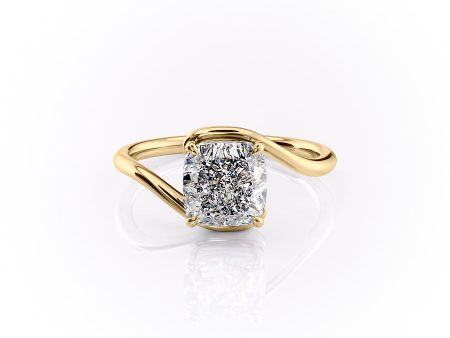 The Skyler Set With A 4.5 Carat Cushion Moissanite on Sale