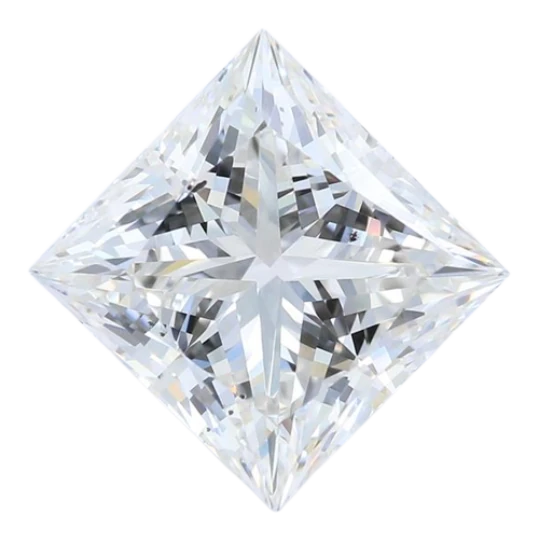 3.28 Carat H SI1 Princess Lab Diamond Sale