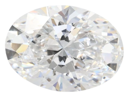 2.63 Carat D VVS1 Oval Lab Diamond For Sale