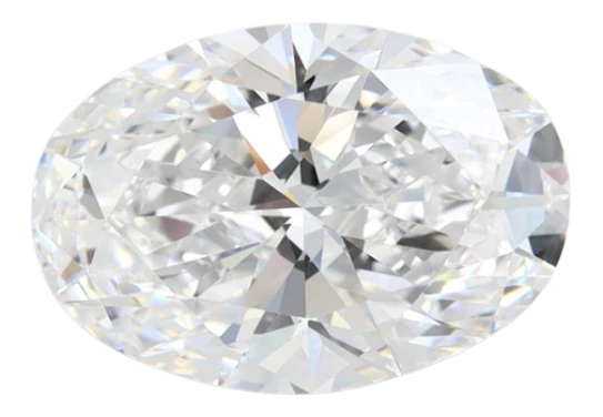 2.46 Carat D VVS1 Oval Lab Diamond Discount