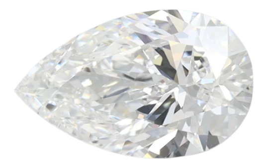 1.58 Carat D IF Pear Lab Diamond Fashion