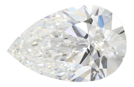 1.65 Carat E VVS1 Pear Lab Diamond For Sale