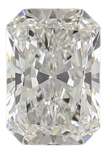 1.55 Carat F SI1 Radiant Lab Diamond For Sale