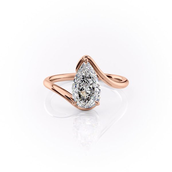 The Skyler Set With A 4.5 Carat Pear Moissanite Online now