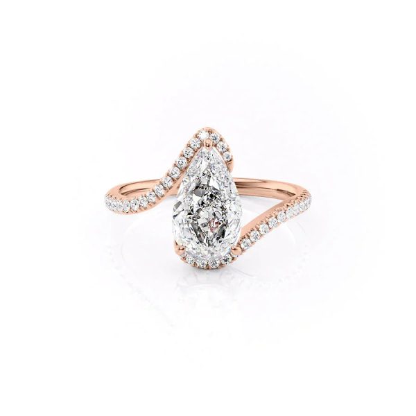 The Pave Skyler Set With A 5 Carat Pear Moissanite Online