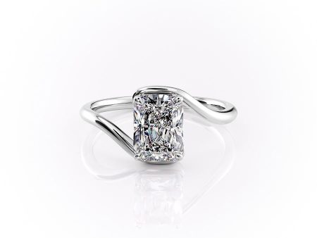 The Skyler Set With A 3 Carat Radiant Moissanite Sale