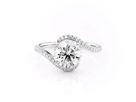 The Pave Skyler Set With A 1 Carat Round Moissanite Cheap