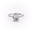 The Pave Lisa Set With A 2 Carat Round Moissanite Online Sale