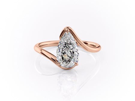 The Skyler Set With A 4 Carat Pear Moissanite For Cheap