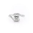 The Pave Skyler Set With A 5 Carat Princess Moissanite For Sale