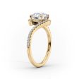 The Pave Skyler Set With A 5 Carat Elongated Cushion Moissanite Online now