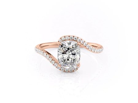 The Pave Skyler Set With A 2 Carat Elongated Cushion Moissanite Supply