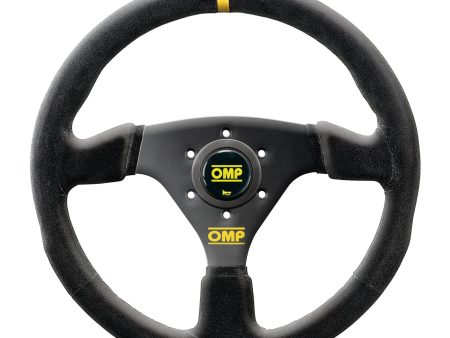 OMP Targa Steering Wheel [330 mm - Suede Leather] Black Hot on Sale