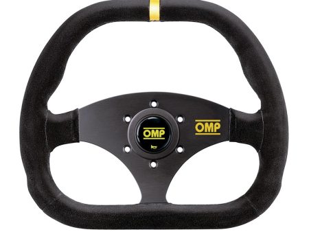 OMP Kubik Steering Wheel [310x265 mm - Suede Leather] Black Discount