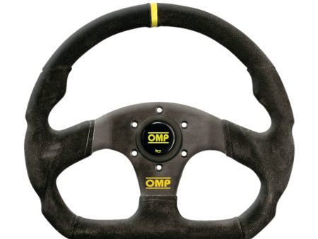 OMP Super Quadro Steering Wheel [330x290 mm - Suede Leather] Black Sale