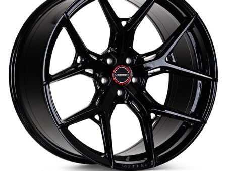 Vossen HF-5 Wheels (22x9.5   5x130   ET53   Flat Face   71.6) Gloss Black Supply