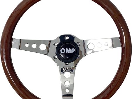 OMP Mugello Racing Vintage Wooden Steering Wheel - 350 mm Online now