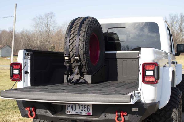 Fishbone Offroad In-Bed Tire Carrier - Black Powder Coated Steel Supply