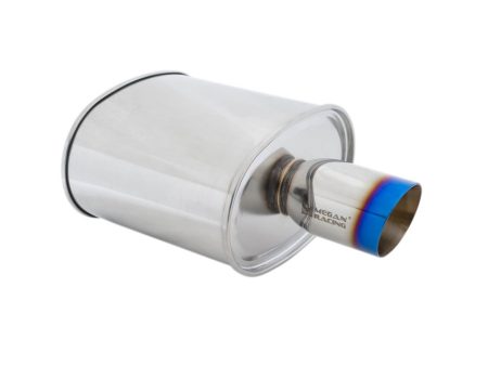 Megan Racing M-VO Muffler (2.4  Inlet) w  3.5  Burnt Blue Tip Online Hot Sale