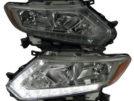 Spec-D Headlights Nissan Rogue (2014-2016) w  LED DRL Bar on Sale